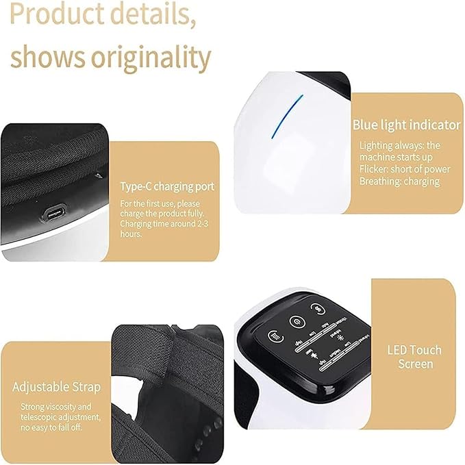 Revalio Knee Massager Smart Red Light and Massage Therapy