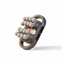 Revalio 16-head fascia massager in light grey, front view showing massage heads.